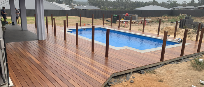 Deck build with swimming fool Deck build with swimming fool